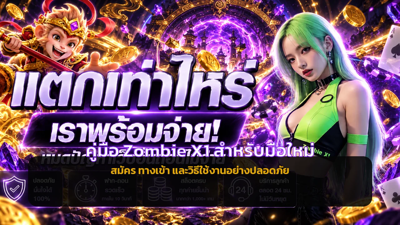 Zombie X1 คู่มือสมัคร ทางเข้า ฝากถอน สำหรับมือใหม่